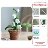 DIY Pipe Cleaner Craft Kit Flower Bouquets and Animal Headband Weaving Materials for Valentine s Mother s Day and Teacher s Day Gifts(Lily of the valley pot)