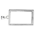 Square Pendant Empty Holder Jewlery Hollow Frame Pendant Hollow Pressed Frame Open Back Bezel Charm Bezels