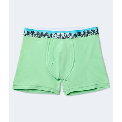 Aeropostale Womens' Palm Tree Waistband Knit Boxer Briefs - Light Green - Size S - Cotton