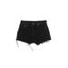 Levi's Denim Shorts: Black Solid Bottoms - Women's Size 29 - Dark Wash
