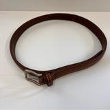 J. Crew Accessories | J. Crew Stitched Leather Belt Made In Italy | Color: Brown/Silver | Size: 36