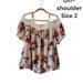 Torrid Tops | Beautiful, Feminine Cream / Floral Off-Shoulder Top | Color: Cream | Size: 20