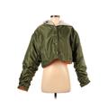 ASOS Jacket: Short Green Print Jackets & Outerwear - Women's Size 3