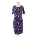 Lularoe Casual Dress - Sheath: Blue Print Dresses - Women's Size Medium