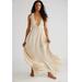 Free People Dresses | Free People Free-Est Showstopper Midi Dress Billowy Tiered Crossback L | Color: Cream | Size: L