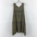 Free People Dresses | Free People Green Beaded Sleeveless Draped Mini Tank Top Dress Womens Size S | Color: Green | Size: S