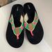 J. Crew Shoes | J.Crew Flip Flop Thong Sandals Size 9.5 | Color: Blue/Green | Size: 9.5