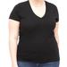 J. Crew Tops | J.Crew Womens Slub V-Neck Cotton T-Shirt Black Xxl | Color: Black | Size: Xxl