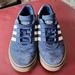 Adidas Shoes | Euc Adidas: Busenitz Vulc Adv Skate Shoes, Navy/White/Gum, Men's Size 8 | Color: Blue/White | Size: 8