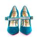 Gucci Shoes | Gucci Authentic Fuchsia Velvet Pumps Heel Sylvie | Color: Gold/White | Size: 9.5