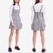 Free People Dresses | Free People Grey Plaid Fit & Flare Dress Sz 6 | Color: Gray/White | Size: 6