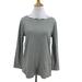 J. Crew Tops | J.Crew Scalloped Tee Womens S Small Gray Boat Neck 3/4 Sleeves Cotton Pullover | Color: Gray | Size: S