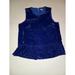 J. Crew Dresses | J. Crew Womens V-Neck Blue Velvet Peplum Sleeveless Tank Blouse Size S | Color: Blue | Size: S