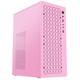 Pink/matx case,itx case,High Airflow Micro ATX PC Case, Support MATX, Mini-ITX, Micro ATX case Slim with USB2.0x2 I/O Port, Pink Without Fans