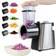 Anatole Electric Cheese Grater Vegetable Shredder Stainless Steel Upgraded Large Diameter Carrot Potato Slicer Multifunctional Kitchen Food Processor Machine with 5 Blades BPA-Free 220V UK-Plug