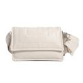 Down Padding Shoulder Bag, PU Portable Large Capacity Plain Color Multi Functional Down Padding Flip Handbag for Valentine Day (Free Size)