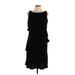 SL Fashions Casual Dress: Black Solid Dresses - Women's Size 10