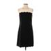 Ann Taylor LOFT Casual Dress - A-Line Crew Neck Sleeveless: Black Print Dresses - Women's Size 4