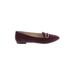 Jones New York Flats: Burgundy Print Shoes - Women's Size 8 - Almond Toe