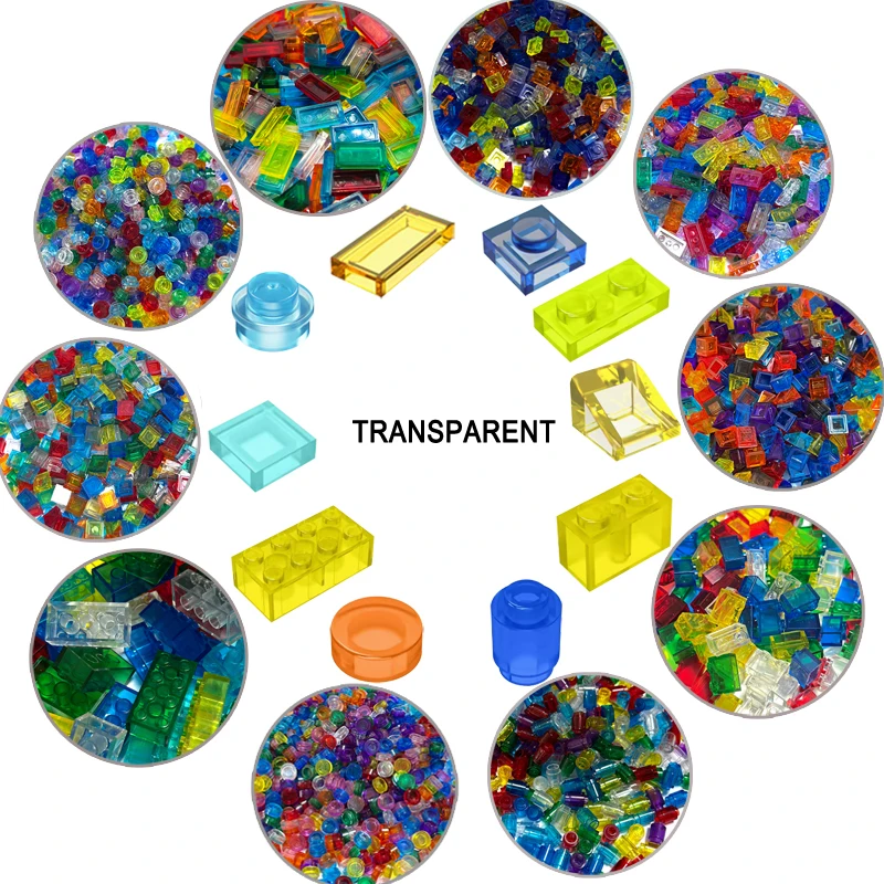 Plaque de Documents Mixtes Transparente, Tuile de NégDynation Ronde, 1x1, 300, 3024, 4073, 98138, 3070, Partie Brique, Pixel Art, Bricolage, Jouet, 54200 Pièces