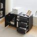Inbox Zero Lavett 35 Wide 3 -Drawer File Cabinet Wood in Black/Brown | 22 H x 35 W x 16 D in | Wayfair 6D739AAC01134D39A9291B80C2BD426F