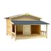 Tucker Murphy Pet™ Dervo Dog House Wood House in Brown | 32.8 H x 47.2 W x 49.2 D in | Wayfair 9A7D48E864B44B758AEB7DEA6ECEA969