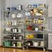 Rebrilliant Martarius 87.5" H x 48" W x 18" D Height -Adjustable 6-tier Steel Wire Shelving Unit w/ Wheels Wire/Metal | Wayfair