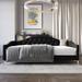 Rosdorf Park Hurain Daybed Upholstered/Velvet in Black | 33.66 H x 42.72 W x 82.48 D in | Wayfair 3C402DF87194449A9D81ABA13A76CF46