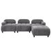 Gray Sectional - Mercer41 Yareliz 4 - Piece Upholstered Sectional Polyester | 26 H x 96 W x 65.5 D in | Wayfair B3865F4BE392410F92460C279C4F883C