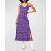 Butterfly Halftone V-neck Maxi Dress