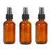 6588 Amber Glass Spray Bottle Black Fine Mist Sprayer 50ml Pack of 3 Essential Oil Chemical Perfume Atomizer Container