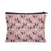 Pzuqiu Boston Terrier Cosmetic Bags for Teens Pink Zip Up Toiletry Pouch Convenience Bathroom & Bedroom Skin Care Bag for Ladies Girls Large Capacity Make Up Organizer Case