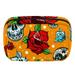 OWNTA Orange Skull Bone Mexico Pattern Cosmetic Storage Bag with Zipper - Lightweight Large Capacity Makeup Bag for Women - Includes Small Personalized Transparent Bag