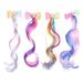 4 Pcs Braid Wig Braiding Hair Accessories Unicorn Colored Extensions Braids Wigs Child Girl