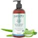 PURA D OR Organic Aloe Vera Gel (16oz) with Lavender - All Natural Moisturizer for Skin & Hair - Sunburn Eczema Relief