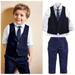 3pcs Set Autumn Children Leisure Clothing Sets Baby Boy Suit Vest Gentleman Clothes for Weddings Formal Suit Kid Clothing Set