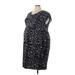 Old Navy - Maternity Casual Dress: Black Animal Print Dresses - Women's Size 3X