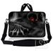 Laptop Skin Shop 10-11.6 inch Neoprene Laptop Sleeve Bag Carrying Case with Handle and Adjustable Shoulder Strap - Red Eye Dark Ghost Zhombie Skull