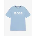 Boy's Boss Boys Pale Blue Classic T shirt - Size: 14 years