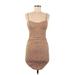 Endless Blu Casual Dress - Bodycon: Brown Tortoise Dresses - New - Women's Size Medium