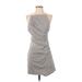 Zara Casual Dress - A-Line High Neck Sleeveless: Gray Print Dresses - Women's Size Small