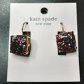 Kate Spade Jewelry | Kate Spade Glitter Crystal Square Stud Earrings | Color: Blue/Gold | Size: Os