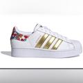 Adidas Shoes | Adidas Women’s Superstar Bold “Floral” Collab With “Her” Size: 10 | Color: White | Size: 10
