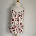Anthropologie Tops | Anthropologie One September Cream Red Floral Flowy Tank Top Size Xs | Color: Cream/Red | Size: Xs