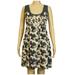 Urban Outfitters Dresses | Kimchi Blue Misses 4 Dress Empire Waist Gray Beige Floral Print Pleated Cotton | Color: Cream/Gray | Size: 4