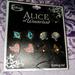 Disney Jewelry | Disney's Alice In Wonderland Set Of 4 Pair Of Earrings | Color: Black/Red | Size: Os