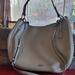 Coach Bags | Coach Mushroom Grey Taupe Purse Large Shoulder Leather | Color: Gray | Size: Os