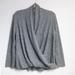 Anthropologie Sweaters | Anthropologie Akemi + Kin Blouse Gray Woodruff Twist Draped Sweate | Color: Gray | Size: Lp