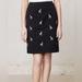 Anthropologie Skirts | Leifnotes (Anthropologie) Navy Pencil Skirt With Embroidered Giraffes - Size 4 | Color: Blue/White | Size: 4