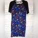 Lularoe Dresses | Lularoe Julia Dress, Multi-Colored, Size S | Color: Black/Blue | Size: S